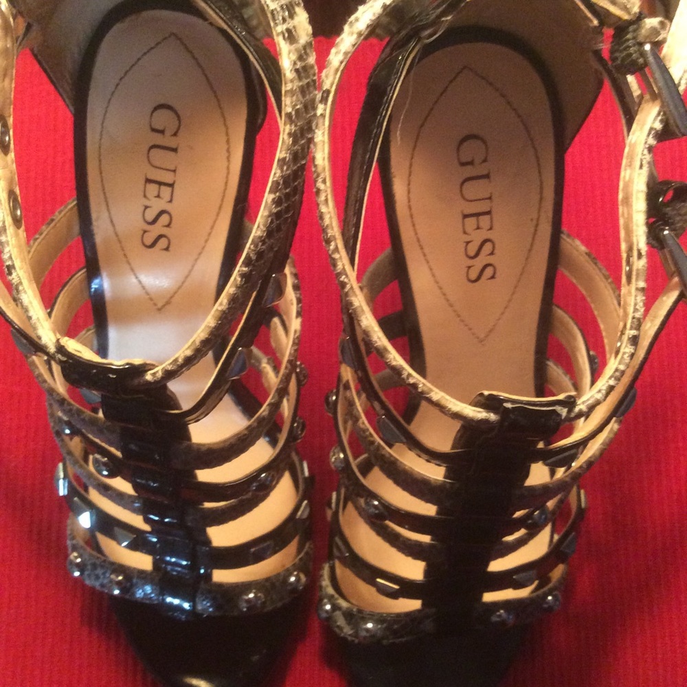 Guess Strappy Platform Heels 61/2